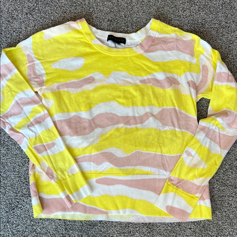 Sanctuary Multicolor Crew Neck Sweater